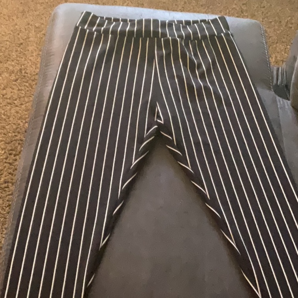 Black and White Striped Pants